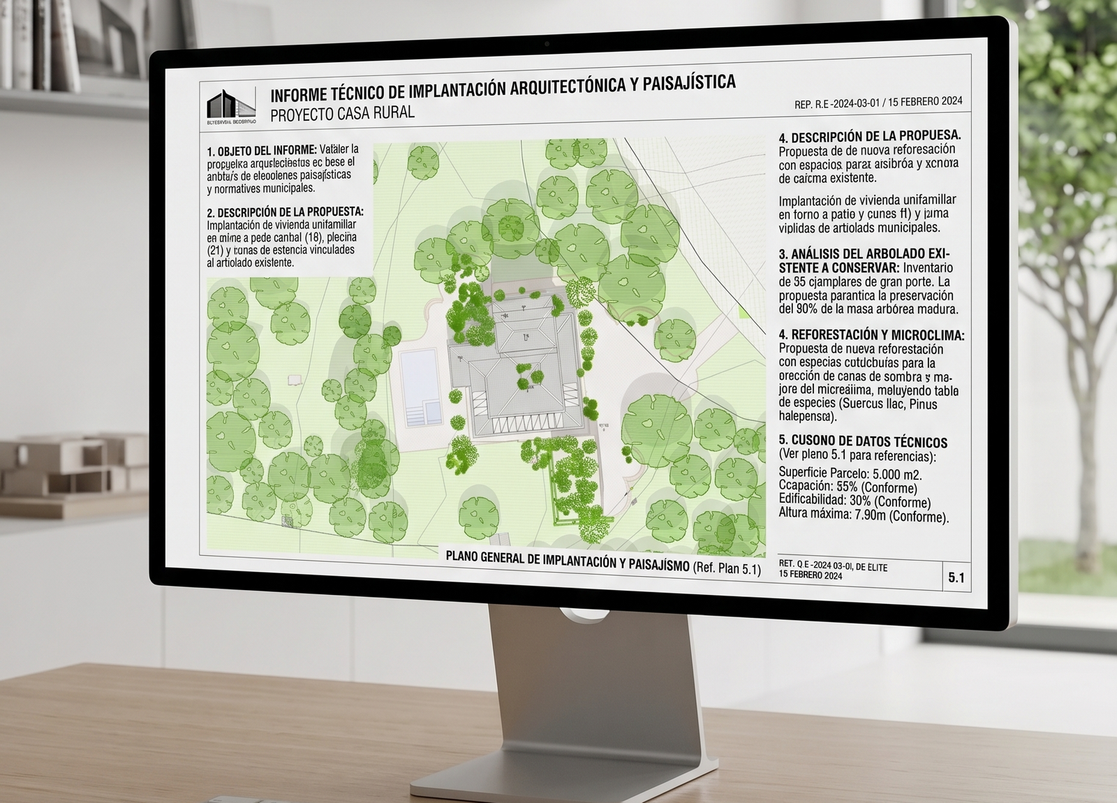 Análisis de referencia catastral y viabilidad técnica de estructura rural